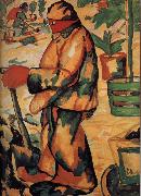 Kasimir Malevich Gardener painting
